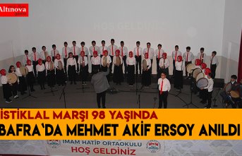 Bafra`da Mehmet Akif Ersoy Anıldı