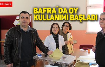 Bafra`da oy kullanımı başladı