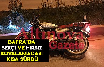 Bafra`da bekçi ve hırsız kovalamacası kısa sürdü