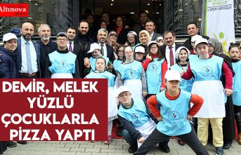Demir, melek yüzlü çocuklarla pizza yaptı