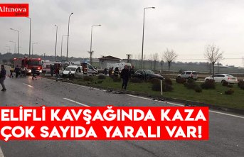 Elifli Kavşağında kaza