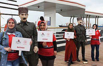 Gençler Samsun'da Atatürk'ün sahile çıktığı yerde buluştu