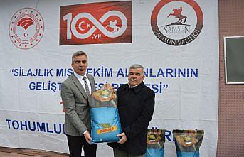 Havza'da üreticilere silajlık mısır tohumu dağıtıldı