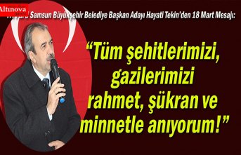 Hayati Tekin'den 18 Mart Mesajı