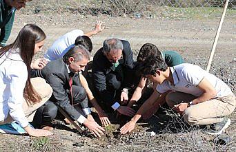 Kaymakam Pişkin, öğrencilerle fidan dikti