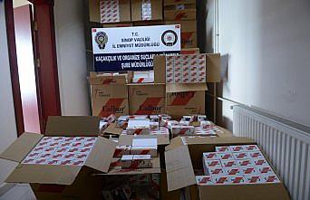 Sinop'ta 410 bin bandrolsüz makaron ele geçirildi