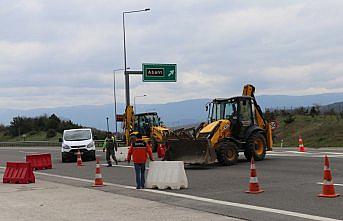 Anadolu Otoyolu'nda bakım çalışması