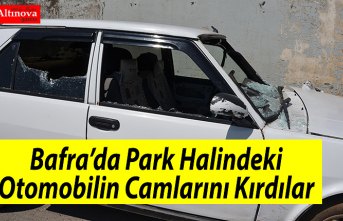 Bafra’da Park Halindeki Otomobilin Camlarını Kırdılar 