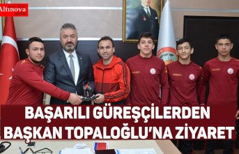 Başarılı Güreşçilerden Başkan Topaloğlu’na Ziyaret