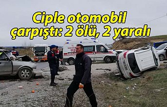 Ciple otomobil çarpıştı: 2 ölü, 2 yaralı