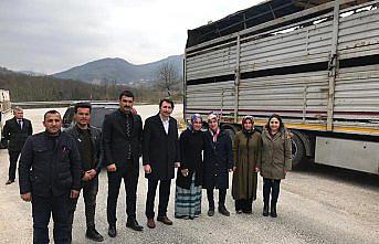 Genç çiftçilere koyun desteği yapıldı