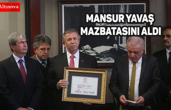 Mansur Yavaş mazbatasını aldı