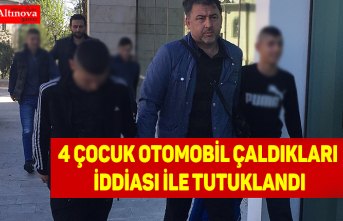 Samsun'da otomobil çaldıkları öne sürülen 4 çocuk zanlı tutuklandı