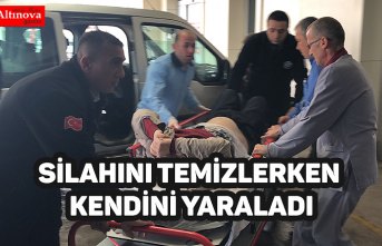 Silahını temizlerken kendini yaraladı