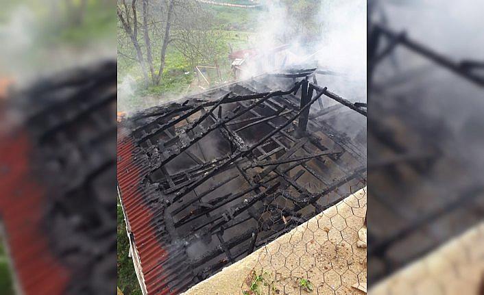 Sinop'ta ahır yangınında 5 büyükbaş hayvan telef oldu