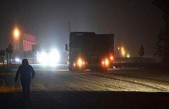 Zigana Dağı'nda kar ulaşımı aksattı