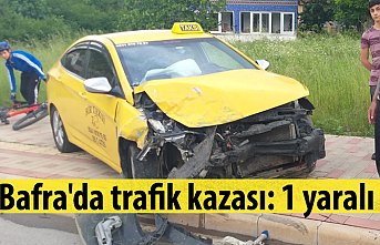 Bafra'da trafik kazası: 1 yaralı