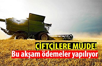 ÇİFTÇİLERE MÜJDE! Bu akşam ödemeler yapılıyor