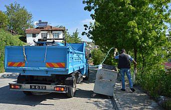 Havza'da yabani ot ve haşere ile mücadele