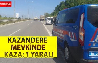 Kazandere mevkinde kaza: 1 yaralı
