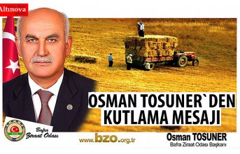 Osman Tosuner`den kutlama mesajı