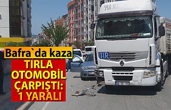 Tırla otomobil çarpıştı