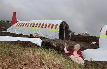 Trabzon'da uçak kazası tatbikatı gerçeğini aratmadı