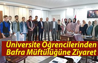 Üniversite Öğrencilerinden Bafra Müftülüğüne Ziyaret