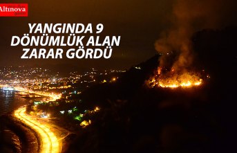 YANGINDA 9 DÖNÜMLÜK ALAN ZARAR GÖRDÜ