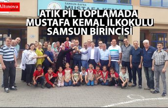 ATIK PİL TOPLAMADA MUSTAFA KEMAL İLKOKULU SAMSUN BİRİNCİSİ