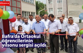 Bafra’da Ortaokul öğrencilerinin yılsonu sergisi açıldı