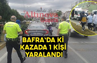 Bafra`da ki kazada bir kişi yaralandı