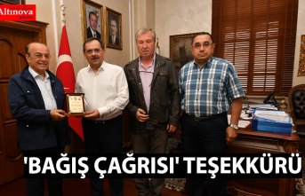 'BAĞIŞ ÇAĞRISI' TEŞEKKÜRÜ