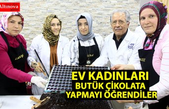Ev kadınları "butik çikolata" yapmayı öğrendi