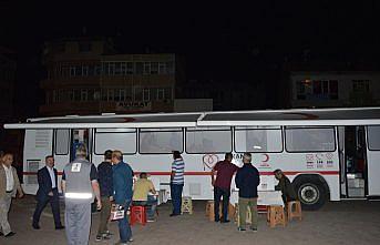 Havza'da iftar sonrası kan bağışı