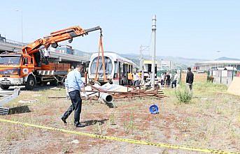 Samsun'da tramvay manevra sırasında raydan çıktı