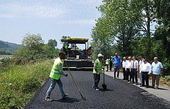 Alaplı'da sıcak asfalt çalışması