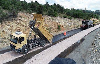 Amasya İl Özel İdaresi asfaltlama çalışmaları