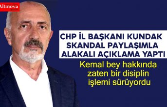 CHP İl Başkanı Kundak Skandal Paylaşımla Alakalı Açıklama Yaptı