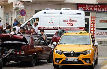 Cip ile otomobil çarpıştı: 1 yaralı