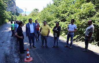 İnkumu yolunda onarım çalışması