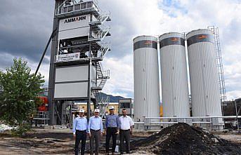 Karabük'te asfalt plenti çalışmaları