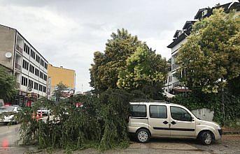 Karabük'te fırtına ve sağanak etkili oldu