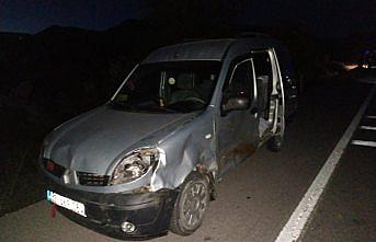 Sinop'ta hafif ticari araç koyun sürüsüne çarptı