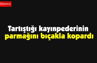 Tartıştığı kayınpederinin parmağını bıçakla kopardı