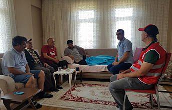 Türk Kızılayı'ndan Suriye'de yaralanan askere ziyaret