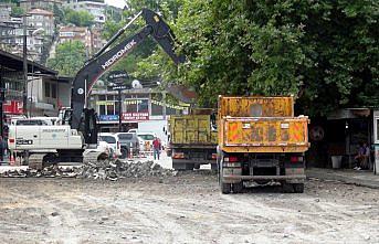 Zonguldak'ta parke yol çalışması