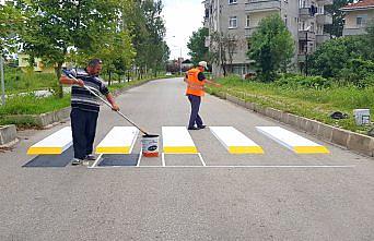Çarşamba'da üç boyutlu yaya geçidi uygulaması