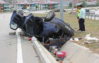 Havza'da otomobil devrildi: 6 yaralı