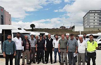 Kavak'ta okul servisi sürücülerine eğitim